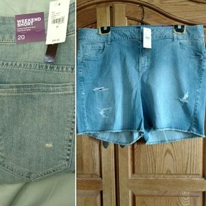 Lane Bryant jean shorts NWT